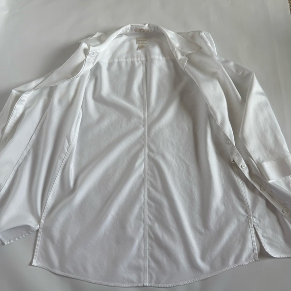 Chico's White tailored long sleeve button up no iron Blouse size 0 small medium - Picture 8 of 16